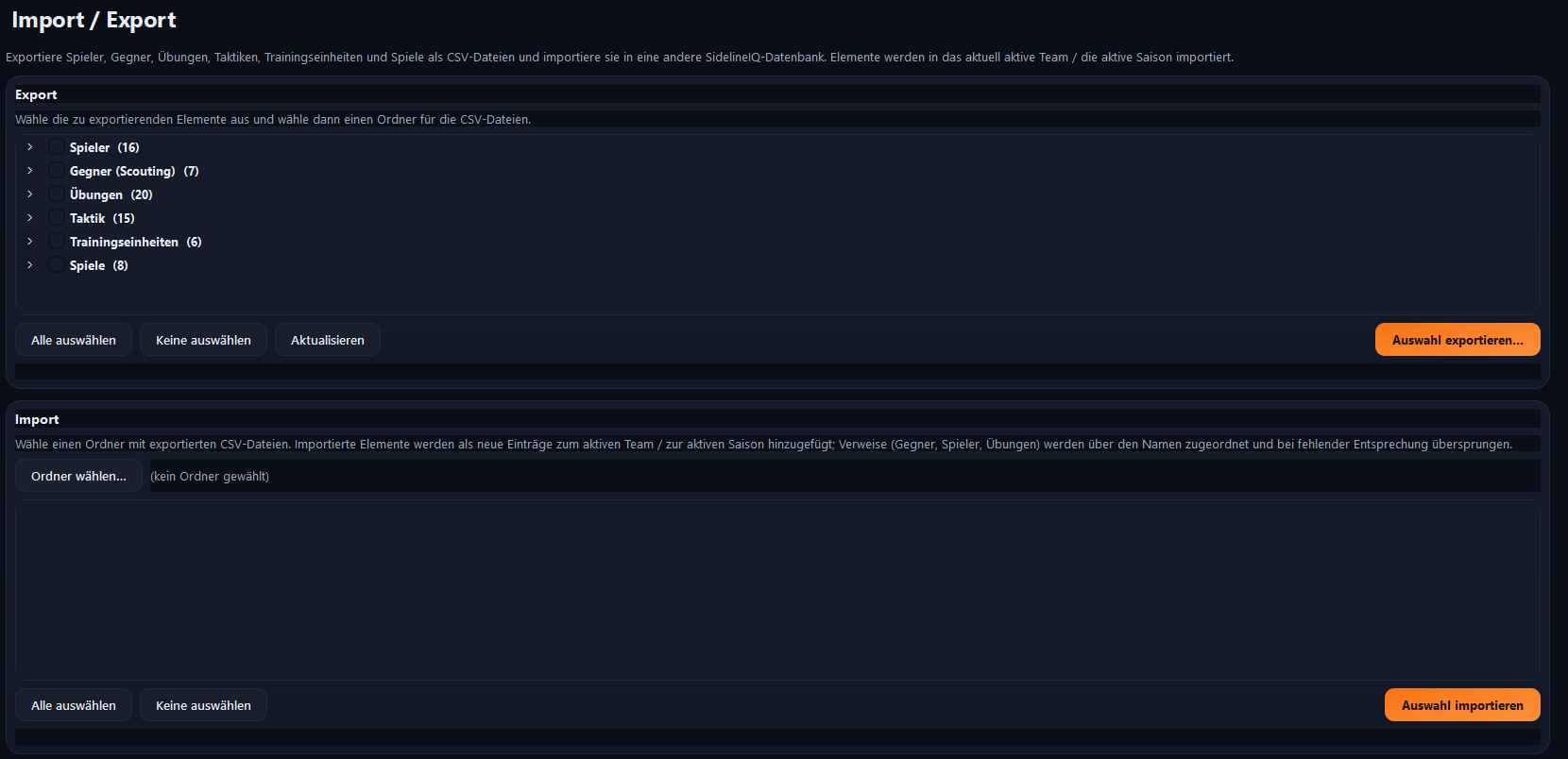 Infos mit der Community tauschen – SidelineIQ
